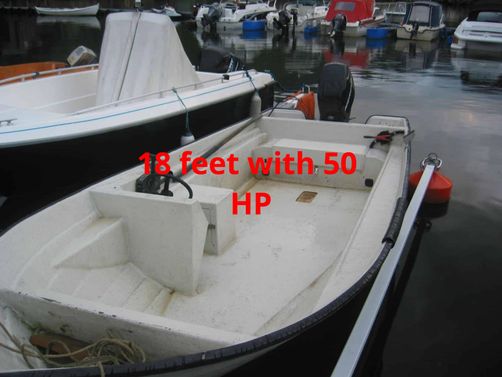  18 fot Hansvik fisk med 50 HK motor.